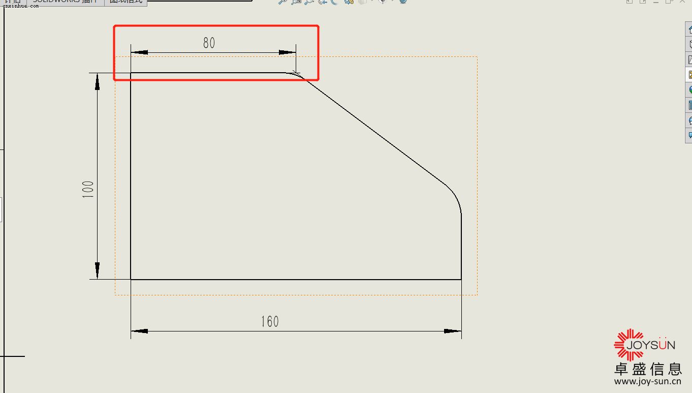 SOLIDWORKS 工程图中如何捕捉圆弧的交点(图3)